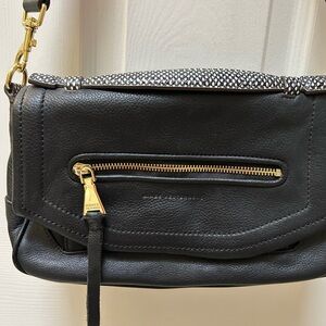 Aimee Kestenberg Black Crossbody Bag with Gold Accents